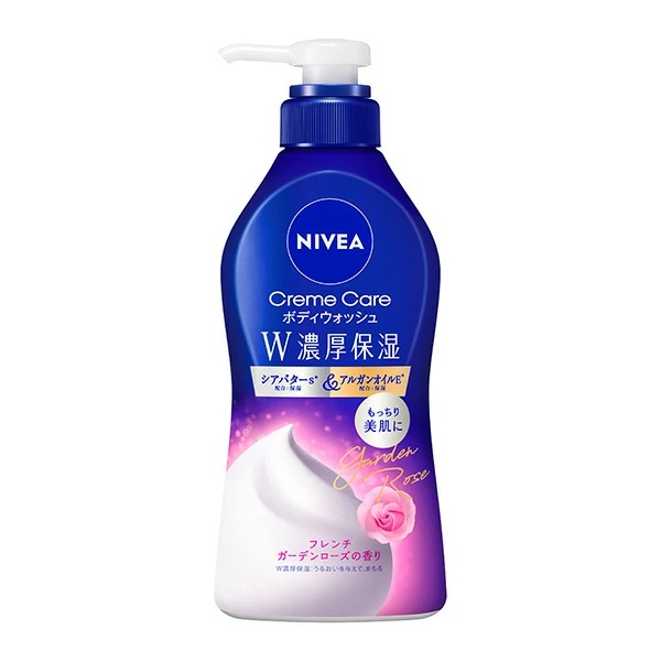花王 ニベア クリームケアボディウォッシュ W濃厚保湿 フレンチガーデンローズの香り ポンプ 460ml　花王