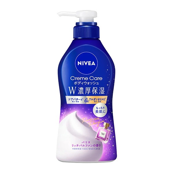 花王 ニベア クリームケアボディウォッシュ W濃厚保湿 パリスリッチパルファンの香り ポンプ 460ml　花王