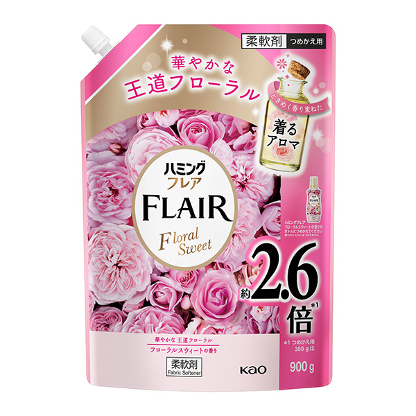 花王 ハミングフレア フローラルスウィート スパウトパウチ 900g　花王