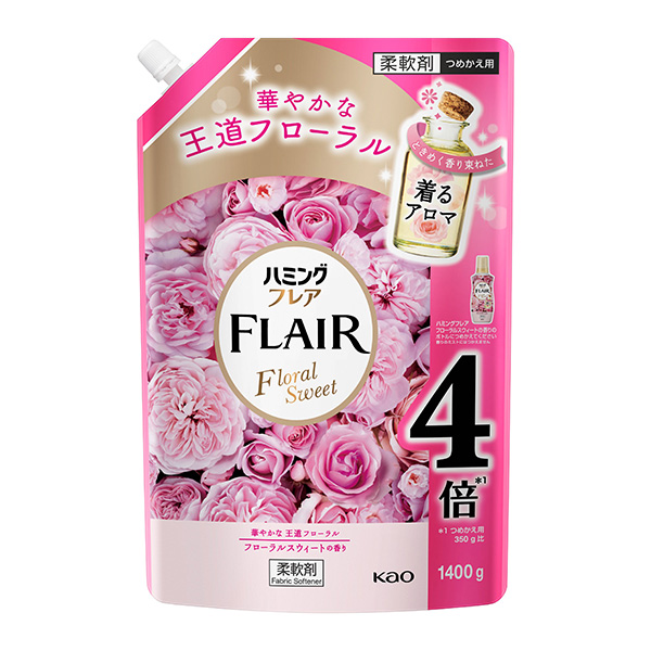 花王 ハミングフレア フローラルスウィート スパウトパウチ 1400g×6個入り (1ケース)　花王