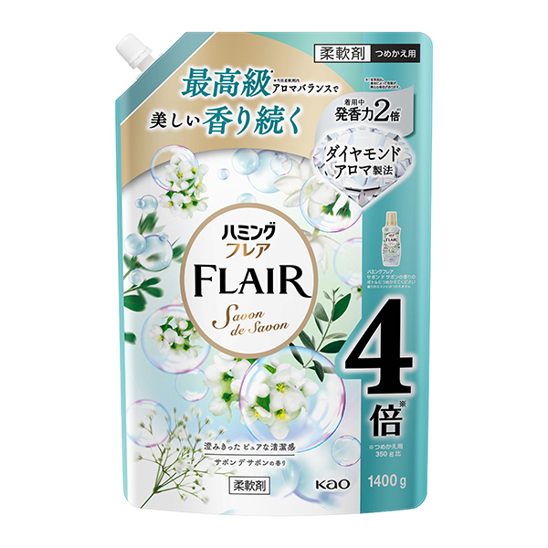 花王 ハミングフレア サボンデサボン スパウトパウチ 1400g×6個入り (1ケース)　花王