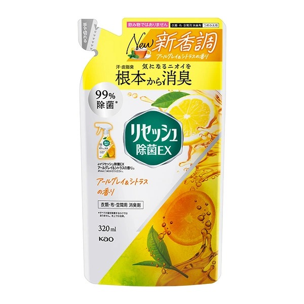 花王 リセッシュ除菌EX アールグレイ&シトラスの香り つめかえ用 320ml　花王