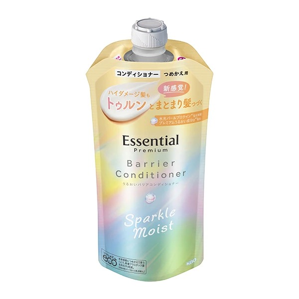エッセンシャル プレミアム うるおいバリアコンディショナー スパークルモイスト つめかえ用 330mL　花王