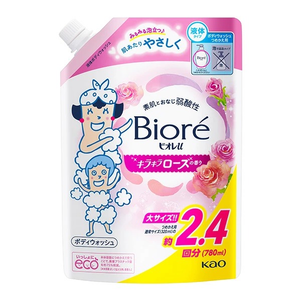 ビオレu キラキラローズの香り つめかえ用 780ml 花王