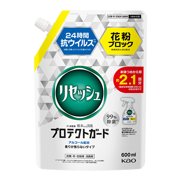花王 リセッシュ プロテクトガード 香りが残らないタイプ  つめかえ用 600ml