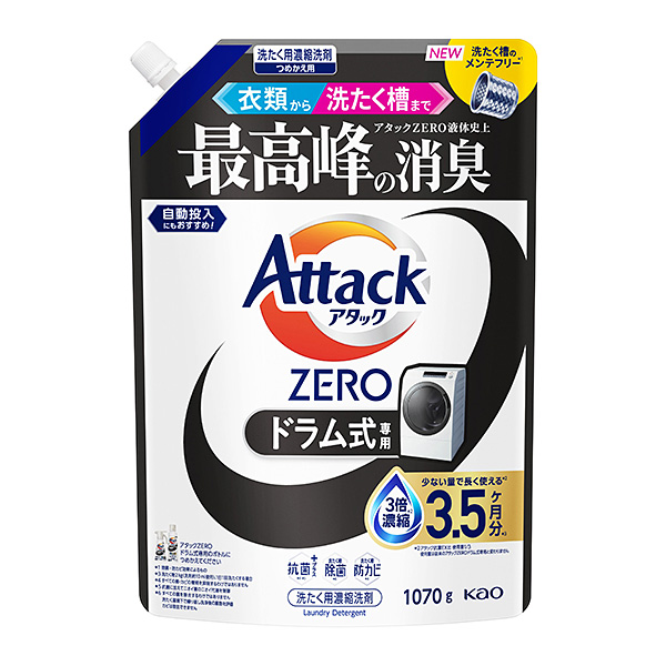 花王 アタックZERO ドラム式専用 つめかえ用 1070g