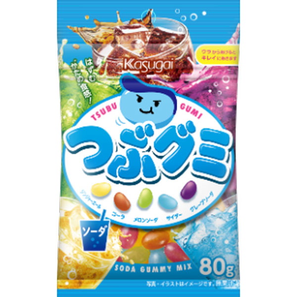 春日井製菓 つぶグミソーダ 80g×60個入り(1ケース)