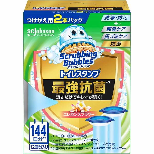 スクラビングバブルトイレスタンプ最強抗菌付替エレガンスフラワー 38g×2個