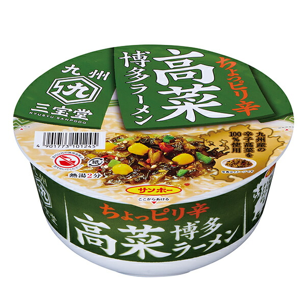 九州三宝堂　高菜博多ラーメン 97g　12個 2 ケースセット(計24個)