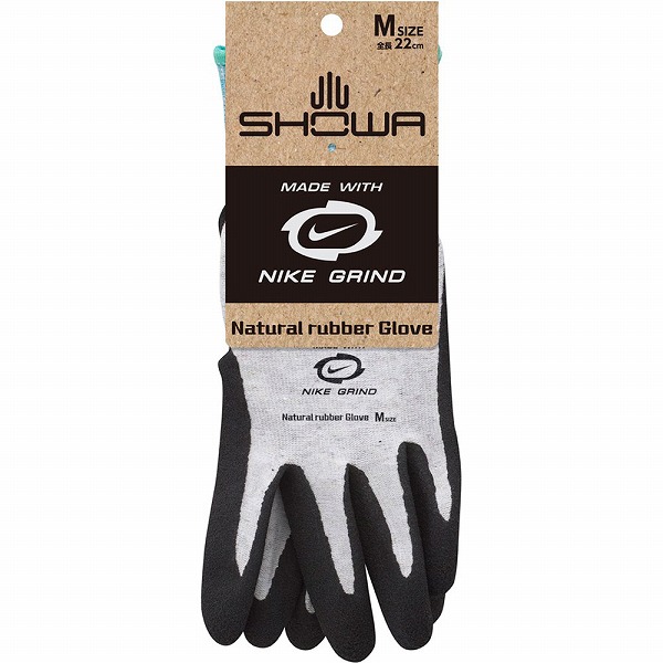 319 Natural rubber Glove Ｍグレー 1双