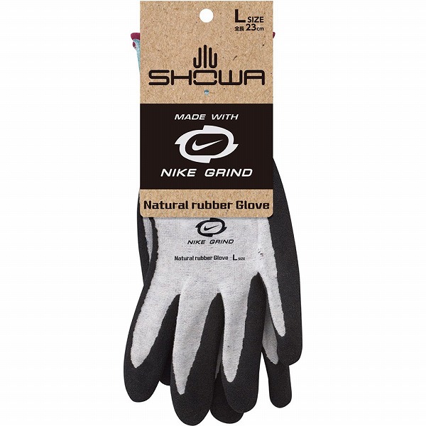 319 Natural rubber Glove L グレー
