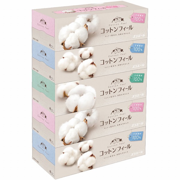 エリエール コットンフィールティッシュー 150組×5個×10セット入り (1ケース)