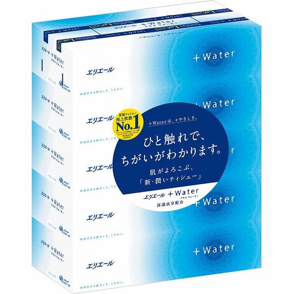 エリエール +Water 180組×5箱×10セット入り (1ケース)