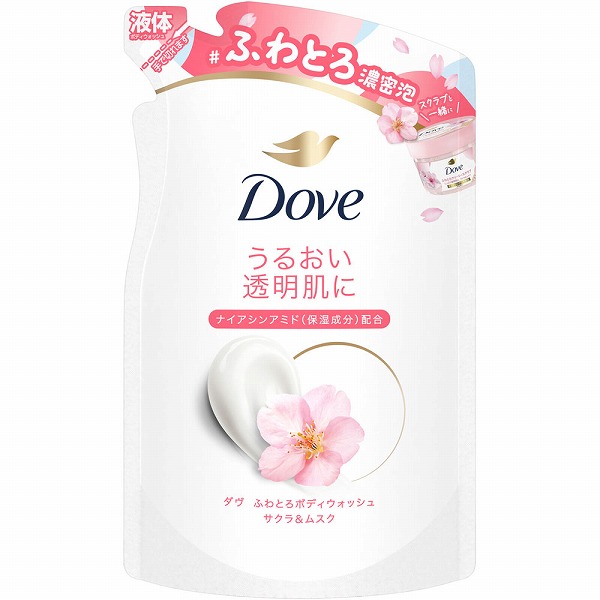 ダヴ ふわとろボディウォッシュ サクラ＆ムスク つめかえ用 340g
