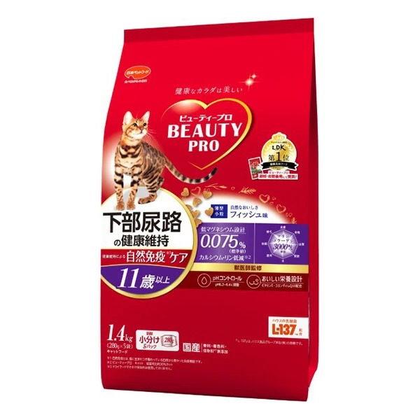 ビューティープロ キャット 猫下部尿路の健康維持 11歳以上 1.4kg×8袋入り (1ケース)