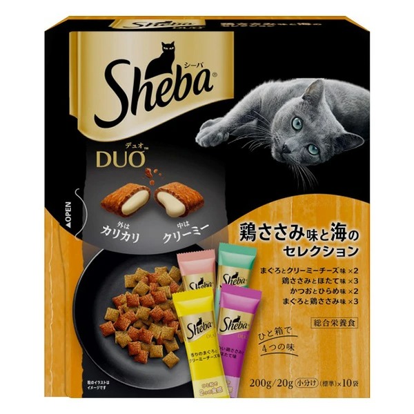 シーバ デュオ 鶏ささみ味と海のセレクション 200g×12箱入り (1ケース)