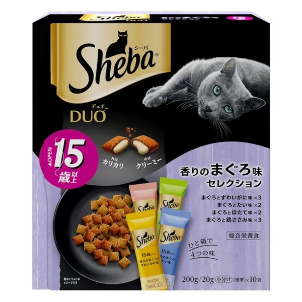 シーバ デュオ 15歳以上 香りのまぐろ味セレクション 200g×12箱入り (1ケース)