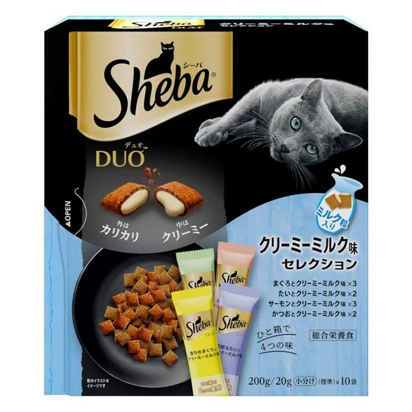 シーバ デュオ クリーミーミルク味セレクション 200g×12箱入り (1ケース)