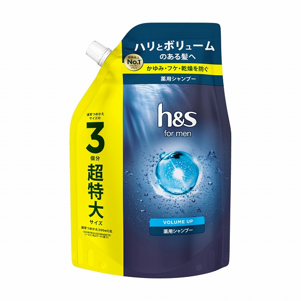 h&s for men ボリュームアップシャンプー超特大サイズ 900ml×6個セット【医薬部外品】