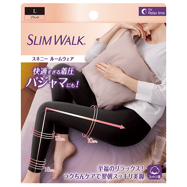スリムウォークスキニールームウェア ブラックＬ