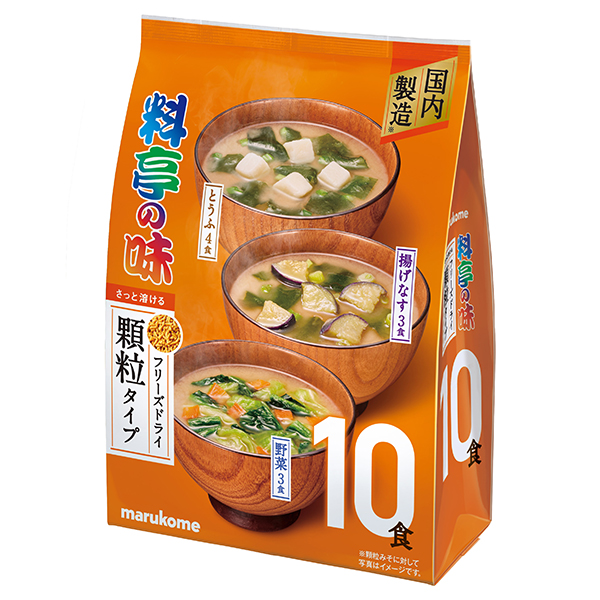 お徳用 フリーズドライ顆粒みそ汁 料亭の味アソート 79ｇ（とうふ：7ｇ×4食、野菜：9ｇ×3食、揚げなす：8ｇ×3食）×12個 (1ケース)