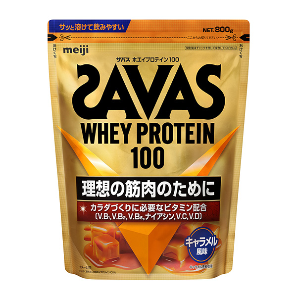 ザバス ホエイプロテイン100 キャラメル味 800g