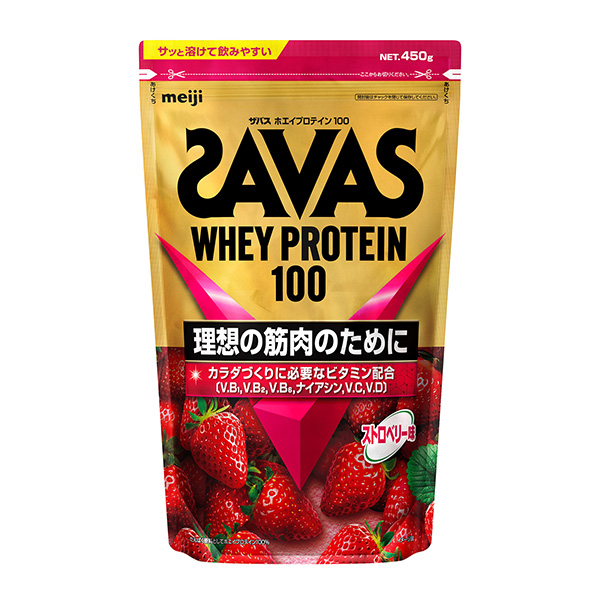 ザバス ホエイプロテイン100 ストロベリー味 450g