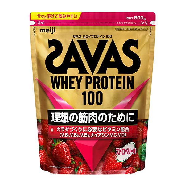 明治 ザバス ホエイプロテイン100 ストロベリー味 800g