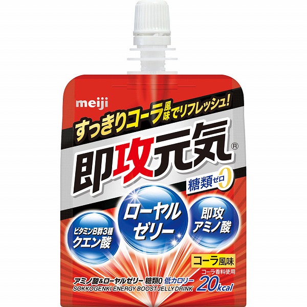 即攻元気ゼリー アミノ酸＆ローヤルゼリー糖類0 コーラ風味 180g×36個 (1ケース)