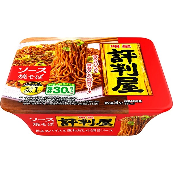 明星 評判屋 ソース焼そば 112g×12個入り (1ケース)