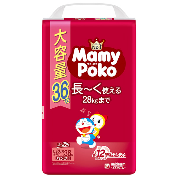 マミーポコパンツ ビッグより大きいサイズ ドラえもん 36枚×3パック(1ケース)