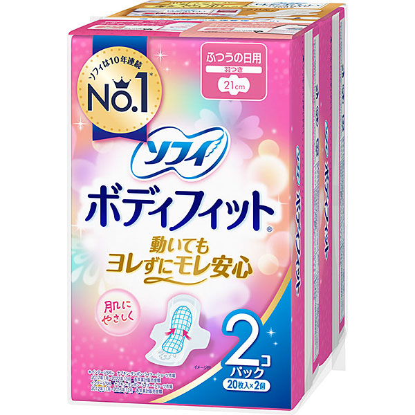 ソフィ ボディフィット羽つき(20枚×2個)×3個セット 【医薬部外品】
