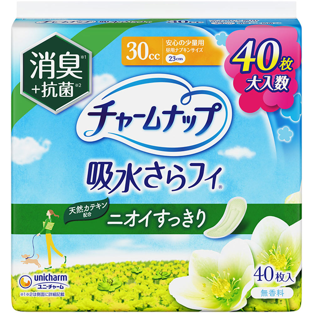 チャームナップ 吸水さらフィ 安心の少量用 消臭タイプ 40枚