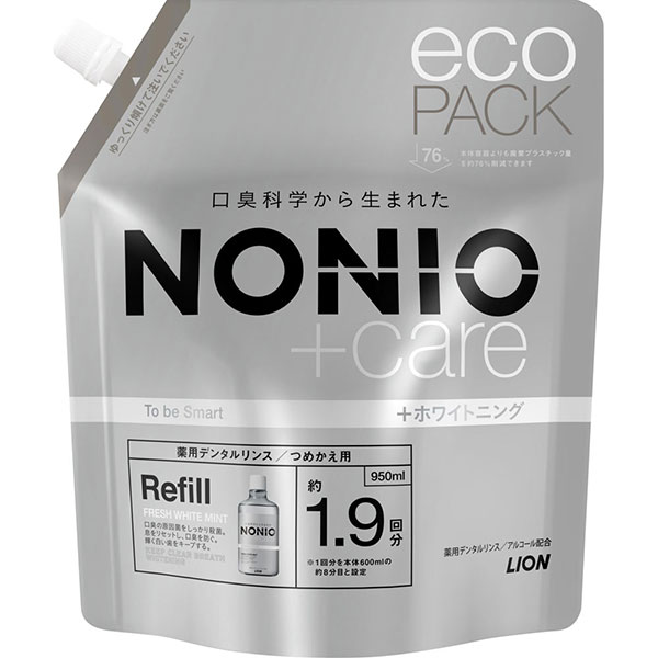 ＮＯＮＩＯプラスホワイトニング デンタルリンス つめかえ用(950mL)【医薬部外品】