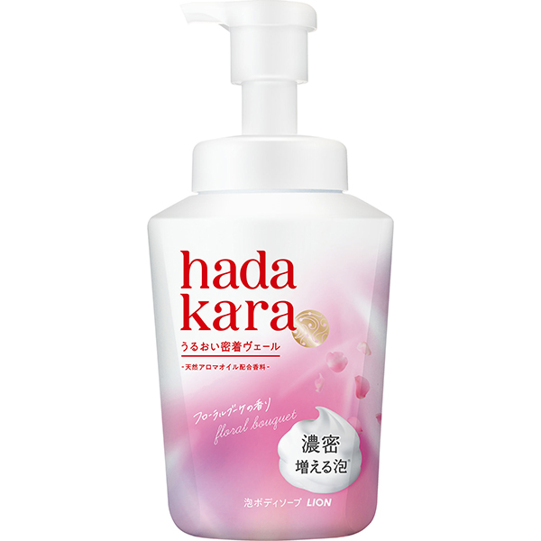 hadakara(ハダカラ)泡で出てくるボディソープ フローラルブーケの香り 本体 540ml