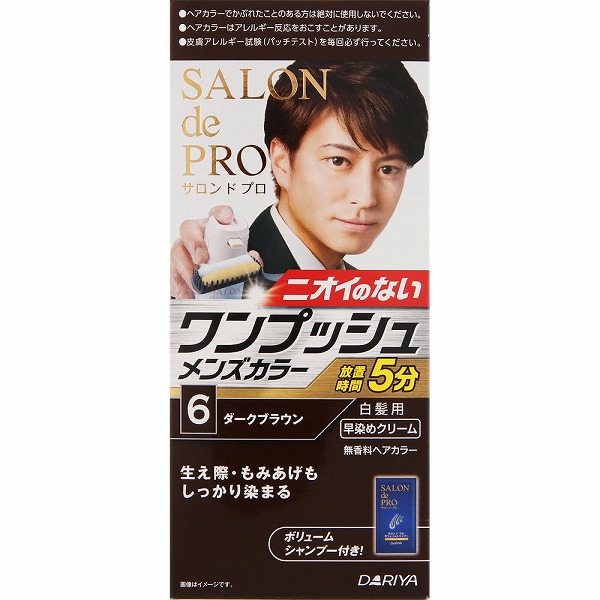 サロン ド プロ ワンプッシュメンズカラー（白髪用） 6 ダークブラウン 1個【医薬部外品】