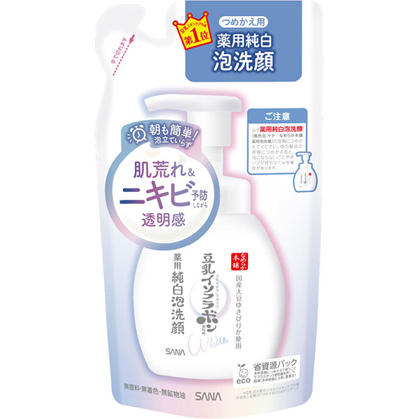 サナ なめらか本舗 薬用泡洗顔（つめかえ用）(180mL)【医薬部外品】