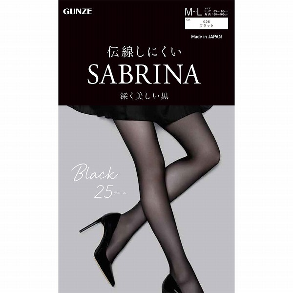 サブリナ ブラック 25デニール M～L ブラック