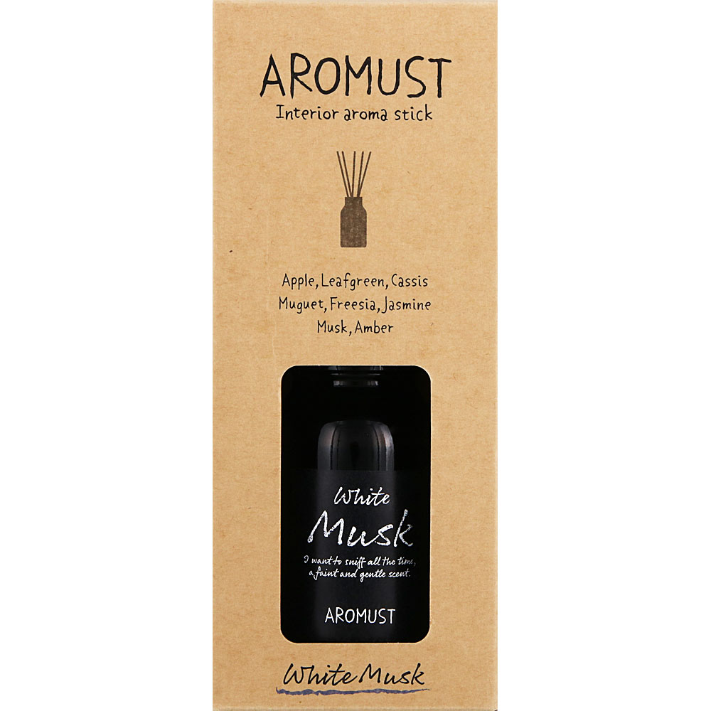 晴香堂 アロマスト スティック ホワイトムスク 130mL