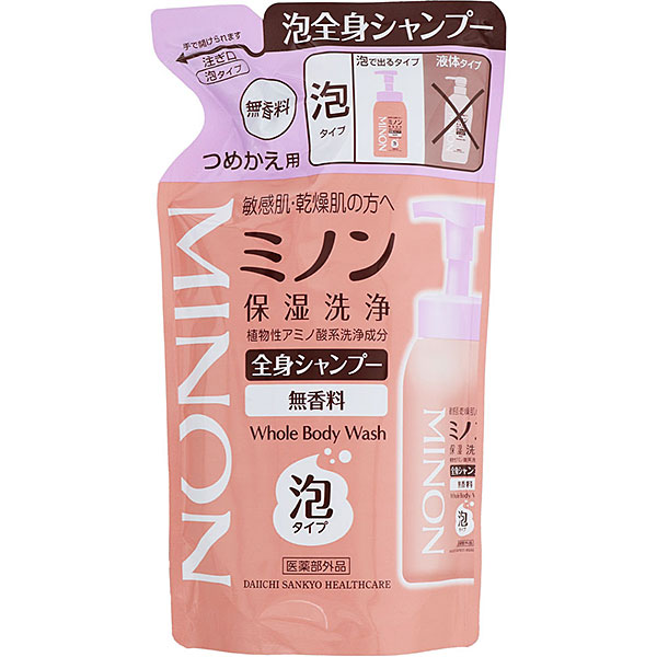 ミノン全身シャンプー泡タイプ つめかえ用　400mL【医薬部外品】