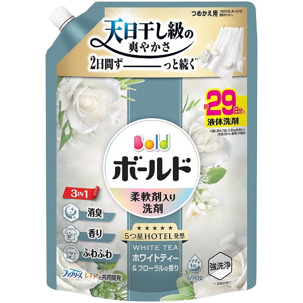 ボールドジェルホワイトティー＆フローラルの香り つめかえ用 超特大サイズ 690g