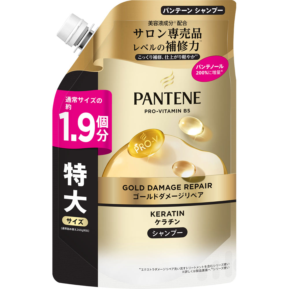 パンテーン ゴールドダメージリペア  シャンプー つめかえ特大サイズ 500g
