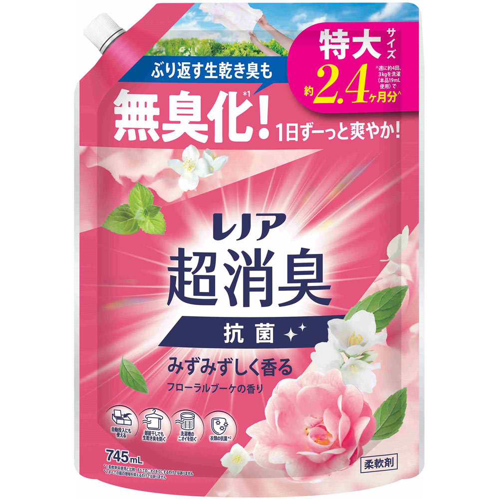 レノア超消臭みずみずしく香るフローラルブーケの香りつめかえ用特大サイズ 745mL