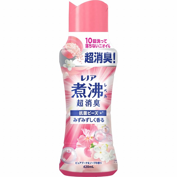 レノア煮沸レベル消臭 抗菌ビーズ ピュアブーケ＆ソープの香り 本体 420mL×1個