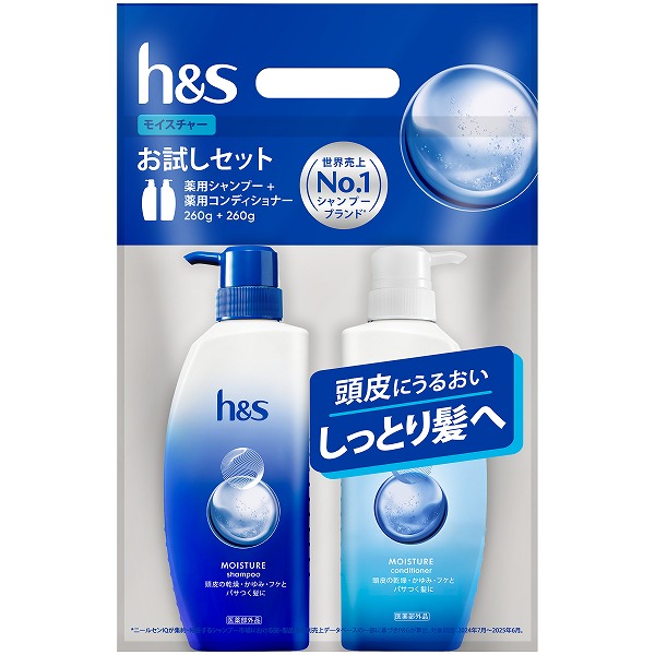 h&s モイスチャー お試しセット シャンプー コンディショナー 250g+250g【医薬部外品】