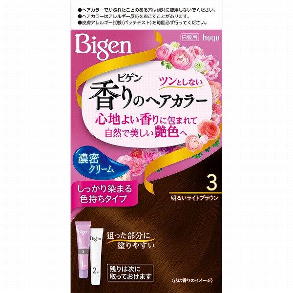 ビゲン 香りのヘアカラー クリーム 3 明るいライトブラウン 1個【医薬部外品】