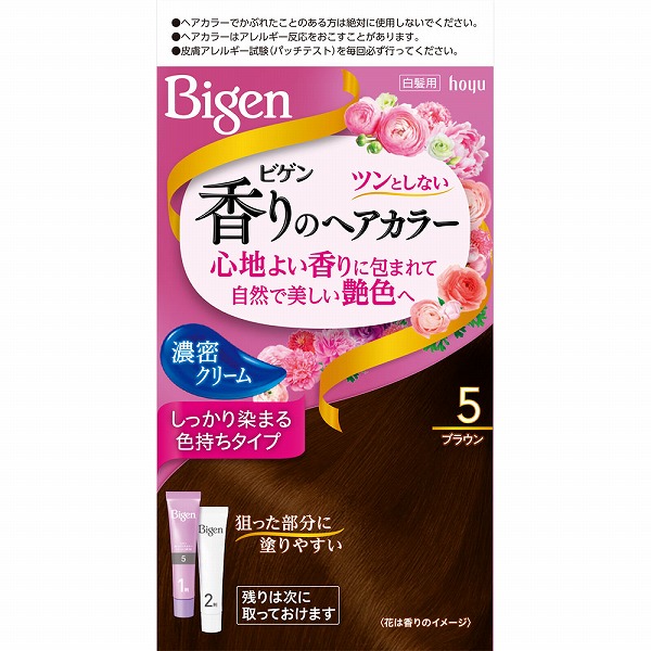 ビゲン 香りのヘアカラー クリーム 5 ブラウン 1個【医薬部外品】