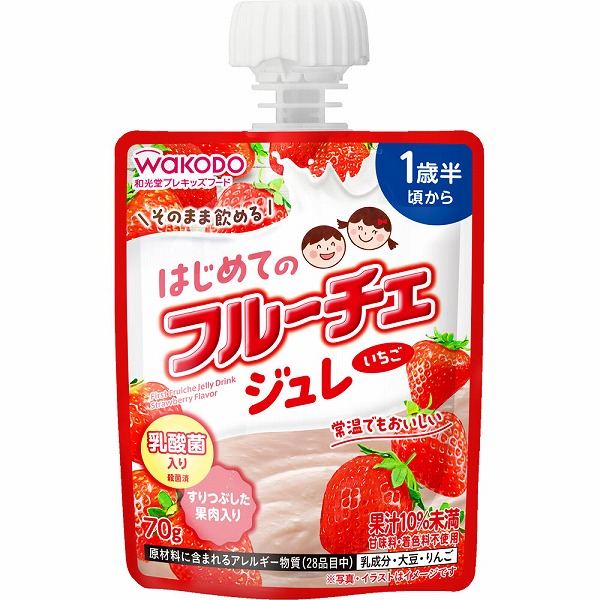 和光堂 はじめてのフルーチェジュレ いちご 70g×24個 (1ケース)