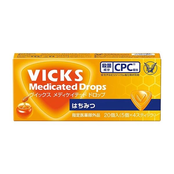 ヴイックス メディケイテッド ドロップ はちみつ 20個【指定医薬部外品】