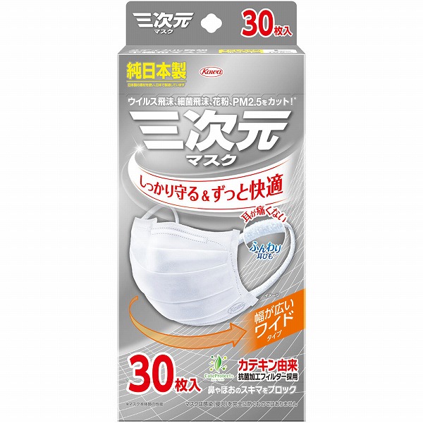 三次元マスク すこし大きめＬサイズ 30枚